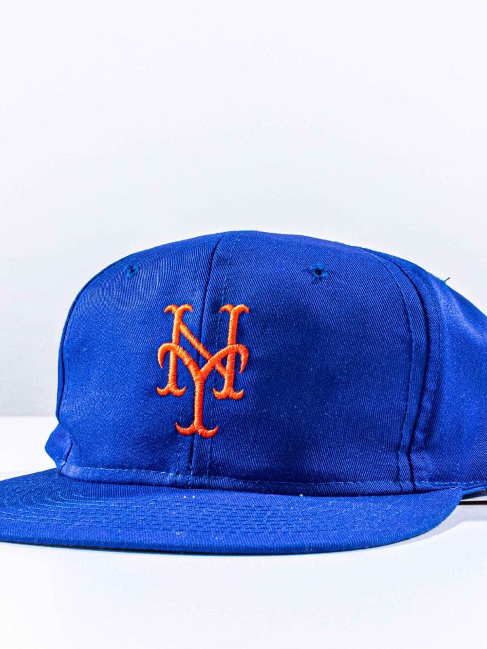 Vintage New York Mets Hat Snapback UII Universal Industries Plain Logo 80s Blue